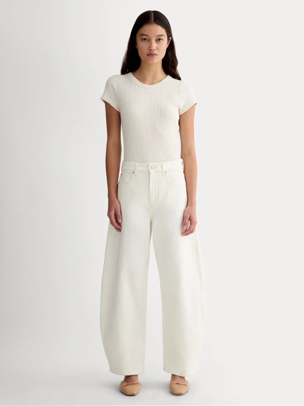 Everlane way high curve Jean white